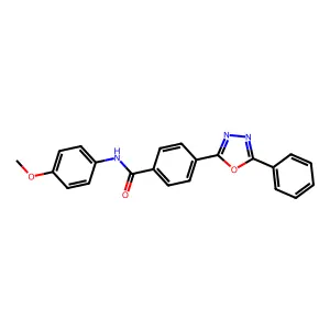 N-(4-methoxyphenyl)-4-(5-phenyl-1,3,4-oxadiazol-2-yl)benzamide structure
