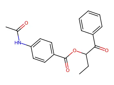 1-Benzoylpropyl 4-(acetylamino)benzoate structure
