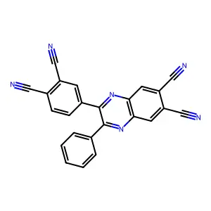 2-(3,4-Dicyanophenyl)-3-phenyl-6,7-quinoxalinedicarbonitrile structure