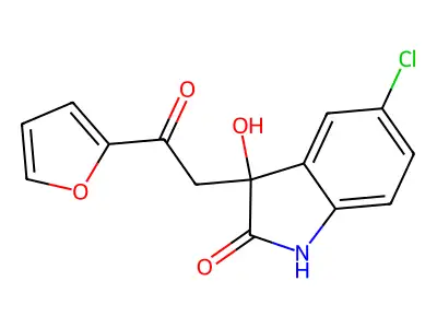 5-Chloro-3-(2-(furan-2-yl)-2-oxoethyl)-3-hydroxyindolin-2-one structure