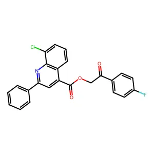 2-(4-Fluorophenyl)-2-oxoethyl 8-chloro-2-phenylquinoline-4-carboxylate structure