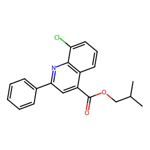 Isobutyl 8-chloro-2-phenyl-4-quinolinecarboxylate structure