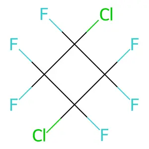 Cyclobutane, 1,3-dichloro-1,2,2,3,4,4-hexafluoro- structure