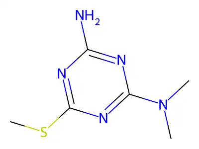 N~2~,N~2~-Dimethyl-6-(methylsulfanyl)-1,3,5-triazine-2,4-diamine structure
