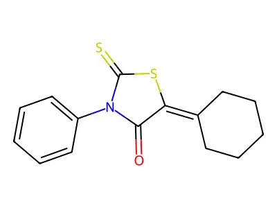 5-Cyclohexylidene-3-phenyl-2-sulfanylidene-1,3-thiazolidin-4-one structure