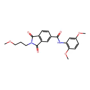 N-(2,5-dimethoxyphenyl)-2-(3-methoxypropyl)-1,3-dioxoisoindole-5-carboxamide structure