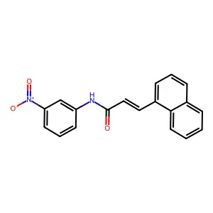 (E)-3-naphthalen-1-yl-N-(3-nitrophenyl)prop-2-enamide structure