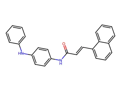 (E)-N-(4-anilinophenyl)-3-naphthalen-1-ylprop-2-enamide structure