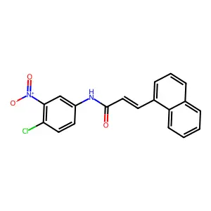 (E)-N-(4-chloro-3-nitrophenyl)-3-naphthalen-1-ylprop-2-enamide structure