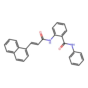 2-{[3-(1-naphthyl)acryloyl]amino}-N-phenylbenzamide structure