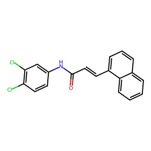 (E)-N-(3,4-dichlorophenyl)-3-naphthalen-1-ylprop-2-enamide structure