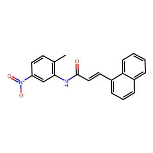 (E)-N-(2-methyl-5-nitrophenyl)-3-naphthalen-1-ylprop-2-enamide structure