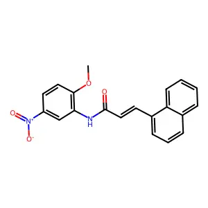 (E)-N-(2-methoxy-5-nitrophenyl)-3-naphthalen-1-ylprop-2-enamide structure