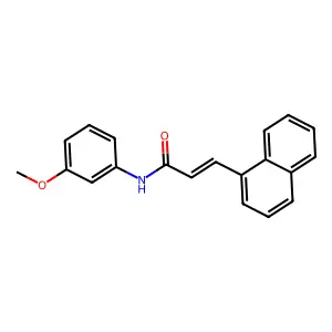 (E)-N-(3-methoxyphenyl)-3-naphthalen-1-ylprop-2-enamide structure