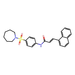 (2E)-N-[4-(Azepane-1-sulfonyl)phenyl]-3-(naphthalen-1-YL)prop-2-enamide structure