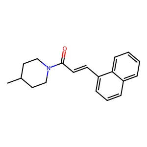 (E)-1-(4-methylpiperidin-1-yl)-3-naphthalen-1-ylprop-2-en-1-one structure