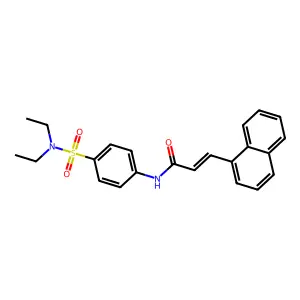 (E)-N-[4-(diethylsulfamoyl)phenyl]-3-naphthalen-1-ylprop-2-enamide structure