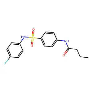 N-[4-[(4-fluorophenyl)sulfamoyl]phenyl]butanamide structure