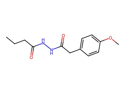 N'-[2-(4-methoxyphenyl)acetyl]butanehydrazide structure