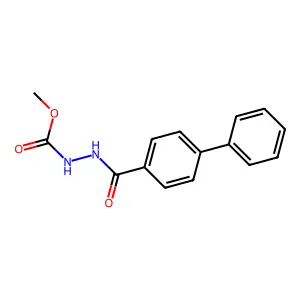 methyl N-[(4-phenylbenzoyl)amino]carbamate structure