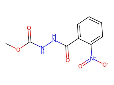 Methyl 2-{2-nitrobenzoyl}hydrazinecarboxylate structure