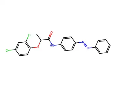 Propanamide, 2-(2,4-dichlorophenoxy)-N-[4-(2-phenyldiazenyl)phenyl]- structure