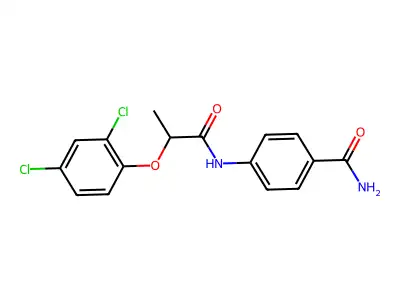 4-[2-(2,4-Dichlorophenoxy)propanoylamino]benzamide structure