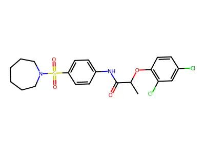 N-[4-(azepan-1-ylsulfonyl)phenyl]-2-(2,4-dichlorophenoxy)propanamide structure