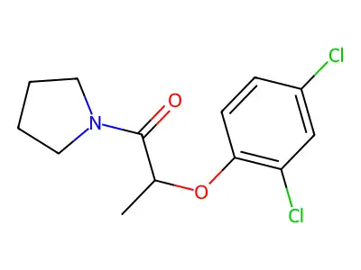 2-(2,4-Dichlorophenoxy)-1-(pyrrolidin-1-yl)propan-1-one structure
