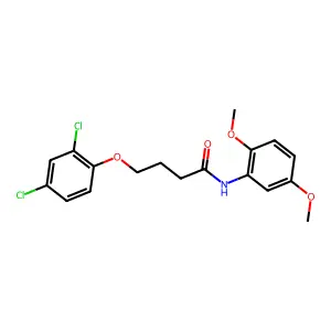 4-(2,4-dichlorophenoxy)-N-(2,5-dimethoxyphenyl)butanamide structure