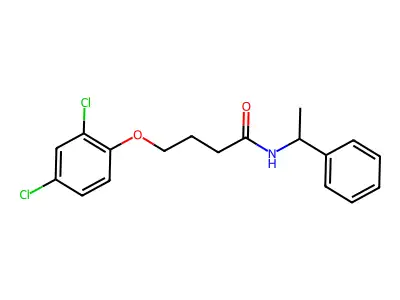 4-(2,4-dichlorophenoxy)-N-(1-phenylethyl)butanamide structure