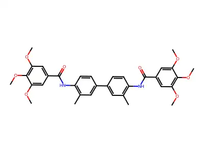 3,4,5-trimethoxy-N-[2-methyl-4-[3-methyl-4-[(3,4,5-trimethoxybenzoyl)amino]phenyl]phenyl]benzamide structure