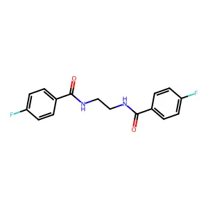 4-fluoro-N-{2-[(4-fluorobenzoyl)amino]ethyl}benzamide structure