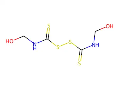 hydroxymethylcarbamothioylsulfanyl N-(hydroxymethyl)carbamodithioate structure