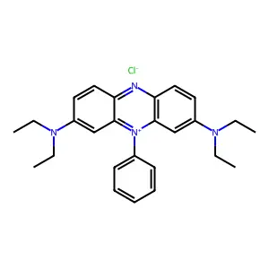 Phenazinium, 3,7-bis(diethylamino)-5-phenyl-, chloride (1:1) structure