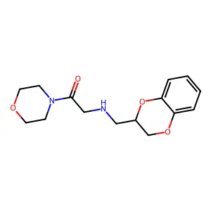 Morpholine, 4-(N-(1,4-benzodioxan-2-ylmethyl)glycyl)- structure