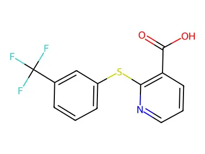 2-{[3-(Trifluoromethyl)phenyl]sulfanyl}pyridine-3-carboxylic acid structure