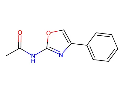 N-(4-苯基-2-恶唑基)乙酰胺 structure