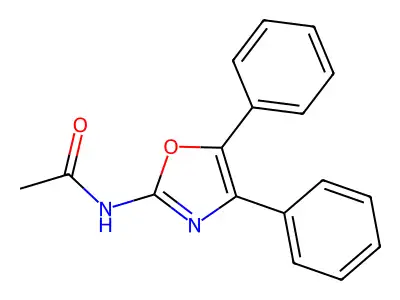 N-(4,5-二苯基-2-恶唑基)乙酰胺 structure