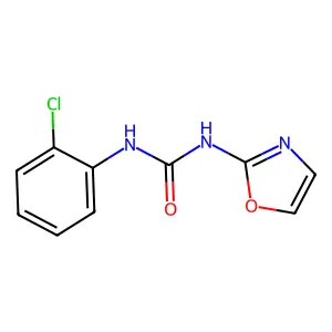 Urea, 1-(o-chlorophenyl)-3-(2-oxazolyl)- structure