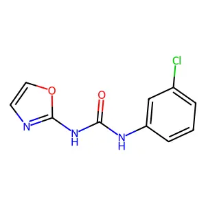 Urea, 1-(m-chlorophenyl)-3-(2-oxazolyl)- structure