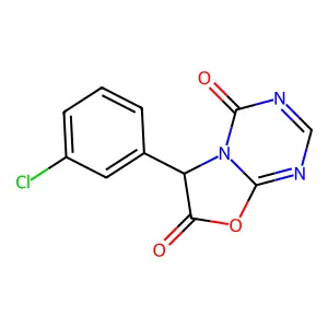 Oxazolo(3,2-a)-sym-triazine-5,7-dione, 6-(m-chlorophenyl)- structure