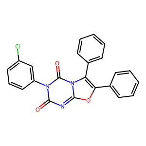 2H-Oxazolo(3,2-a)-1,3,5-triazine-2,4(3H)-dione, 3-(3-chlorophenyl)-6,7-diphenyl- structure