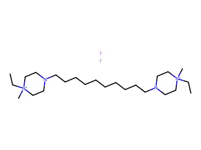 Piperazinium, 4,4'-decamethylenebis(1-ethyl-1-methyl-, diiodide structure