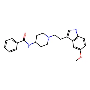 Benzamide, N-(1-(2-(5-methoxy-1H-indol-3-yl)ethyl)-4-piperidinyl)- structure