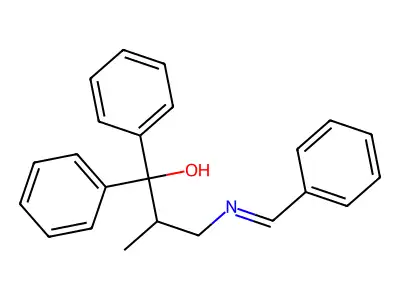 1,1-Diphenyl-2-methyl-3-(benzylideneamino)propanol structure