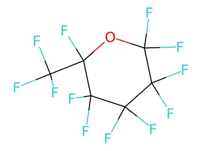 2,2,3,3,4,4,5,5,6-Nonafluorotetrahydro-6-(trifluoromethyl)-2H-pyran structure