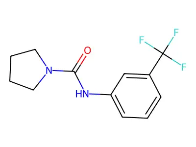 Pyrrolidine-1-carboxylic acid (3-trifluoromethyl-phenyl)-amide structure