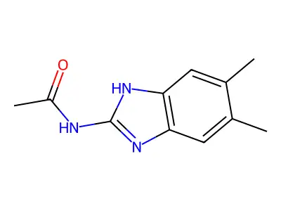 N-(5,6-二甲基-1H-苯并咪唑-2-基)乙酰胺 structure