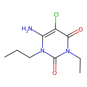 6-Amino-5-chloro-3-ethyl-1-propylpyrimidine-2,4(1h,3h)-dione structure